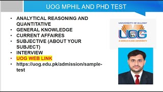 uog mphil and phd admission test 2024 slaybus over [upl. by Nannoc]