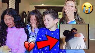 REACTING TO OUR FIRST EVER YOUTUBE VIDEO BAD IDEA 💔  Familia Diamond [upl. by Hanford338]