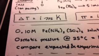 Vant Hoff factor and Colligative Properties for Electrolyte Solutions [upl. by Ahsimik]