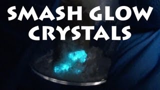 Make Blue SmashGlow Crystals Triboluminescence Demonstration [upl. by Artinak]