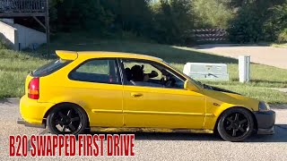 POV B20B SWAPPED CIVICs FIRST DRIVE REACTION The Final Episode [upl. by Earleen738]