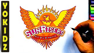 HOW TO DRAW SRH LOGO  SUNRISERS HYDERABAD LOGO DRAWING  SRH LOGO DRAWING [upl. by Ezmeralda]