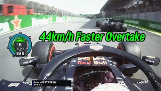 How did Verstappen pull off a 44kmh faster flyby overtake on Hamilton [upl. by Llerrod667]