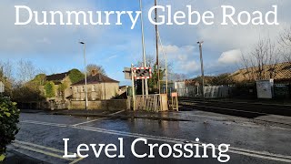 Warbling Alarm Dunmurry Glebe Road Level Crossing Belfast Monday January 22012024 [upl. by Bartholomew]