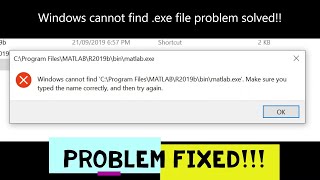 Problem Solved  Windows cannot find exe file Make sure you typed the name correctly [upl. by Barrada]