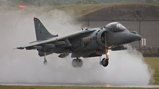 Harrier Jump Jet In The Rain  Airshow World [upl. by Eustace940]