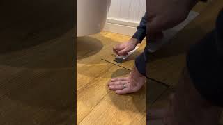 Easy fix for a gap in your flooring flooring diy hack [upl. by Olnee]