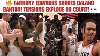 Anthony Edwards Shoves Dalano Banton Sparks Heated Court Clash 👀🔥 [upl. by Korwun]