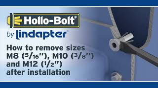 HolloBolt® Hexagonal Head  Removal Animation by Lindapter [upl. by Siddra]