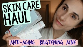 SKIN CARE HAUL antiaging brightening acne 🛍 [upl. by Fredia]