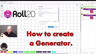 Roll20 How to make Generators [upl. by Nylsirk]