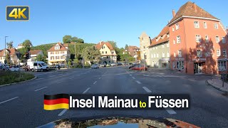 Driving from the Insel Mainau to Füssen  German Road Trip with Ferry Ride [upl. by Coleville]