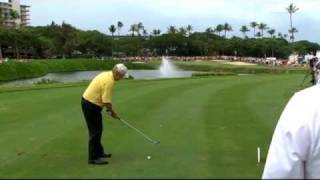 Jack Nicklaus amp Tom Watson birdie No 17 in Round 2 of Champions Tour Skins Game [upl. by Odraner]