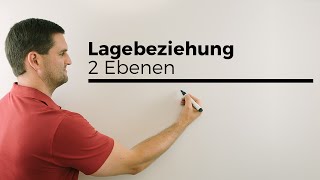 Lagebeziehung von 2 Ebenen Übersicht der möglichen Rechnungen Vektorgeometrie [upl. by Animar]