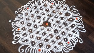 Karthigai Special Sikkukolam using 95 inter dots [upl. by Maryn]