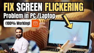 How to FIX Laptop Screen FLICKERING 2023  Pc or Laptop Blinking Hindi [upl. by Orion]