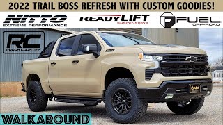 2022 Customized Silverado LT Trail Boss Refresh w Fuel Rims Ready Lift and Light Bar  WALKAROUND [upl. by Ytsihc]