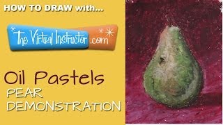 How to Draw with Oil Pastels  Pear Demo [upl. by Abbe697]