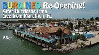 BURDINES Waterfront ReOpening Post Irma  Live from Marathon FL [upl. by Strephonn]