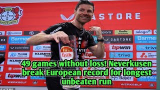 49 games without loss Neverkusen break European record for longest unbeaten run [upl. by Aleahc669]