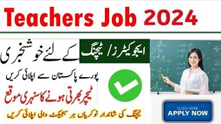 Teaching  Educators Jobs 2024  Apply Now  PPSC Assistant Jobs today Last date [upl. by Smeaj]