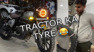 Best Tyre for ROYAL ENFIELD CLASSIC 350 REBORN Burnout 🔥 Bullet 350 modifications  Teen Rider [upl. by Groome]