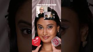 Trying the viral RED BLUSH hack on Brown skin victoriasecret blush blushtutorial [upl. by Swartz]