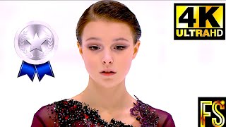 Анна Щербакова Anna SHCHERBAKOVA🇷🇺🥈Free Skate 2022 European Championships NBC4K [upl. by Vonnie]