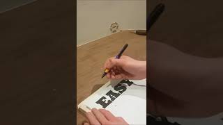 How to Wood Burn Letters EASY [upl. by Aehsat]