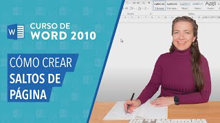 CURSO DE WORD 2010 Cómo crear saltos de página [upl. by Akoek]