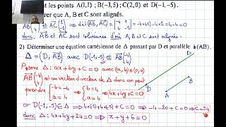 Géométrie analytique Exercices [upl. by Aridan]