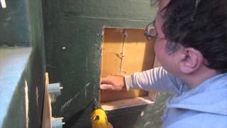 Complete tile shower install studs to tile Part 8 Cutting in and Making a Recessed Niche [upl. by Fradin]