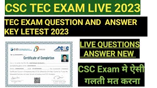 TEC CSC ID For Final Exam CSC Exam Question And Answer  CSC ID For Exam2024 [upl. by Mathia545]