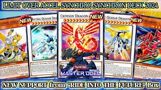 Limit Over Accel Synchro NEW SYNCHRON Deck ft Crimson Dragon amp Cosmic Quasar Dragon MASTER DUEL [upl. by Alleunamme]