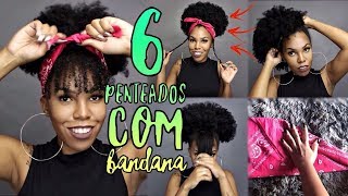 6 penteados fáceis para cabelo crespo e cacheado com bandana por luany cristina [upl. by Retnuh]