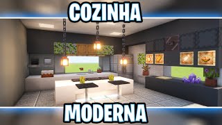 Minecraft  Como fazer uma Cozinha Moderna 10x10  Tutorial [upl. by Ahsrav]