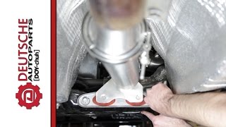 MK7 GTI Unitronic 3quot Downpipe Installation DIY How to [upl. by Nnovahs]