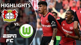 🚨 LEVERKUSEN GETS IT DONE 🚨 Bayer Leverkusen vs Wolfsburg  Bundesliga Highlights  ESPN FC [upl. by Elamor]