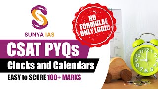 CSAT PYQs TopicWise  Clocks amp Calendars  Session 2  UPSC CSE Prelims 2023  Sunya IAS [upl. by Homere872]