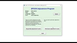 Adjprog WF C5310 C5390 C5810 C5890 adjustment program software new model 2024 🖨️ [upl. by Gnilhsa]