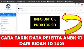 CARA TARIK DATA PESERTA ANBK SD 2023 DARI BIOAN SD [upl. by Name]