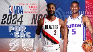 Portland Trail Blazers vs Sacramento Kings  NBA Live Score Update [upl. by Ynnep]