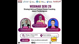 WEBINAR SERI  29 [upl. by Aserahs]