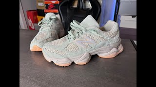 Whitaker Group New Balance 9060 Missing Pieces Silver Moss Green On Feet Review [upl. by Jaclyn]