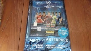 MEGA STARTER PACK DUTCH EDITION panini ADRENALYN XL CHAMPIONS LEAGUE 20132014 opening amp review [upl. by Christean]