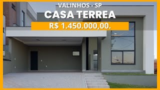 CASA TERREA DE CONDOMINIO EM VALINHOS A PRECO DE OPORTUNIDADE [upl. by Welby129]