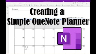 Creating a Simple OneNote Planner [upl. by Miah]