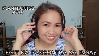 Murang Noise Cancelling Headset PLANTRONICS C3220 BLACK WIRE USB A HONEST REVIEW [upl. by Desimone462]