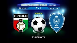 VIDEO SINTESI  PRIOLO  REAL SIRACUSA  CAMPIONATO UNDER 19 20242025 [upl. by Eboj661]