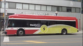 TTC 19 Bay New Electric Bus Ride 3715 from Front West amp Bay to Bay Stn August 4th 2024 [upl. by Obla910]